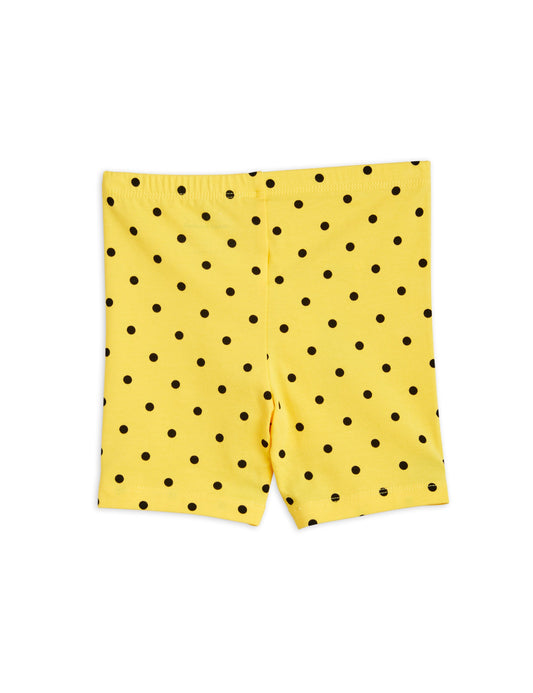 Polka dot bike shorts - yellow