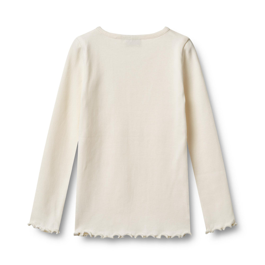 [Wheat]  2 Rib T-shirts L/S Ida -Rose Powder
