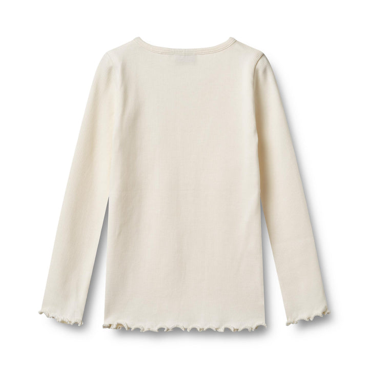 [Wheat]  2 Rib T-shirts L/S Ida -Rose Powder