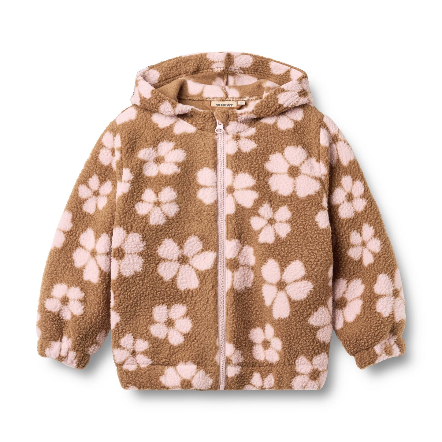 [Wheat]Zip Fleece Milla - Warm Hazel Flowers