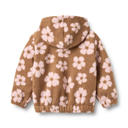 [Wheat]Zip Fleece Milla - Warm Hazel Flowers