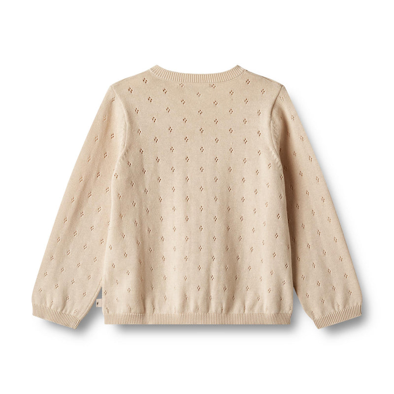 [Wheat] Knit Cardigan Maia - Sandshell