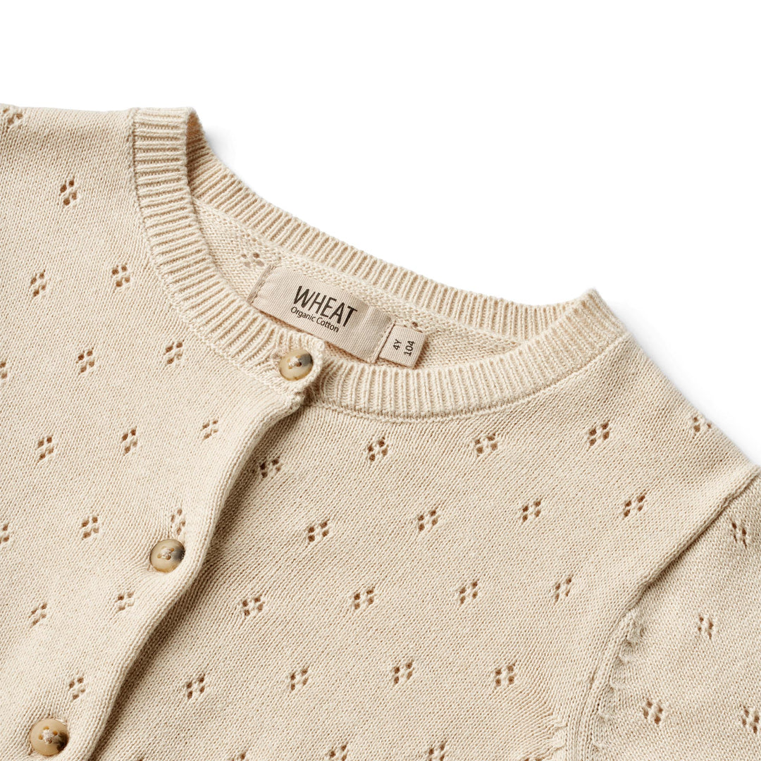 [Wheat] Knit Cardigan Maia - Sandshell