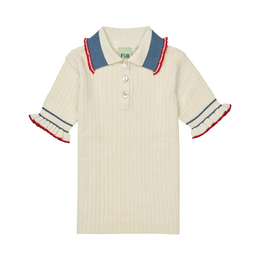[Fub] Frill Polo - Ecru