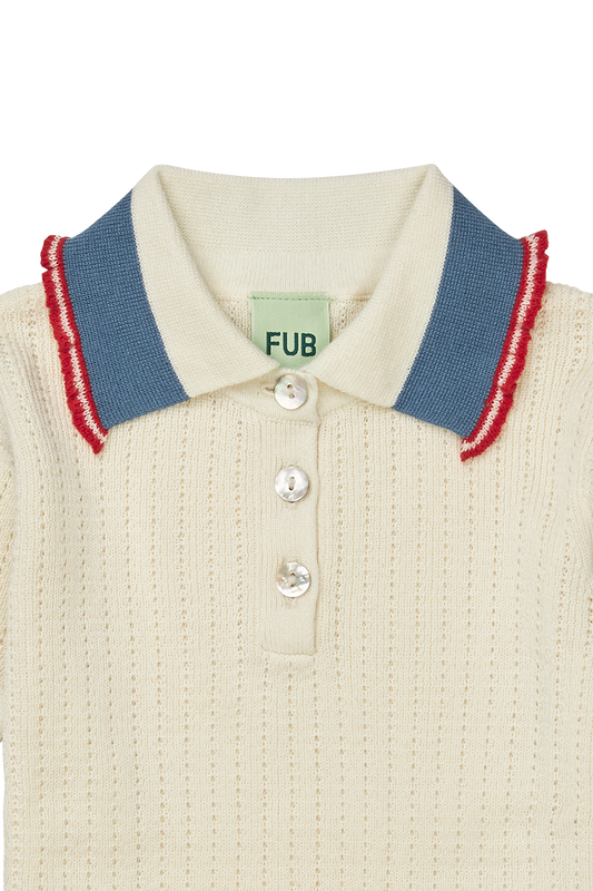 [Fub] Frill Polo - Ecru