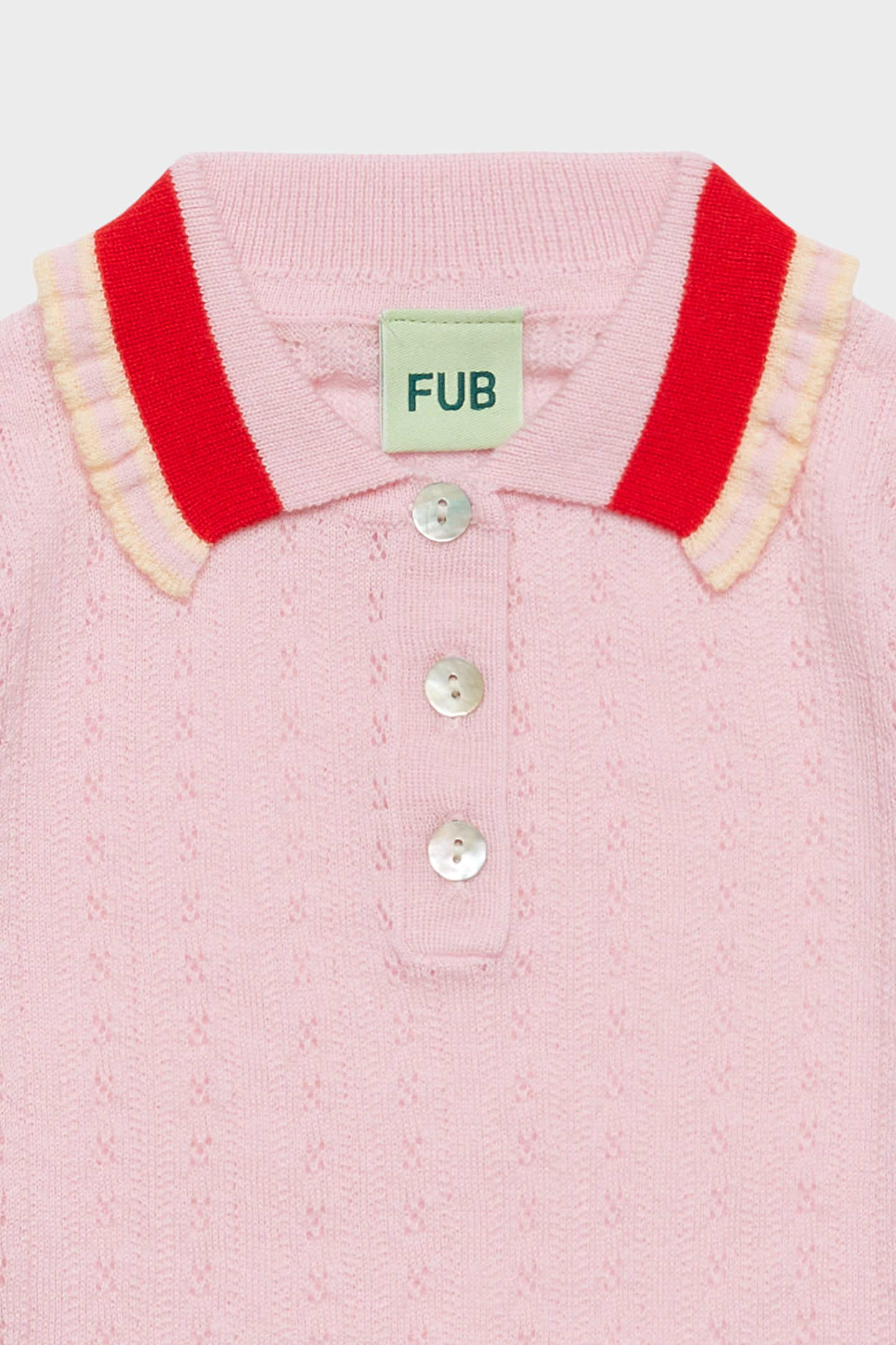 [Fub] Pointelle Polo - Rose Quartz