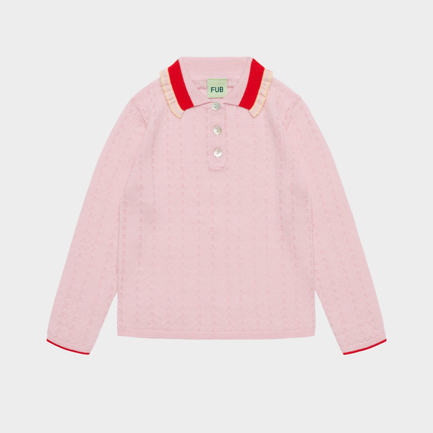 [Fub] Pointelle Polo - Rose Quartz