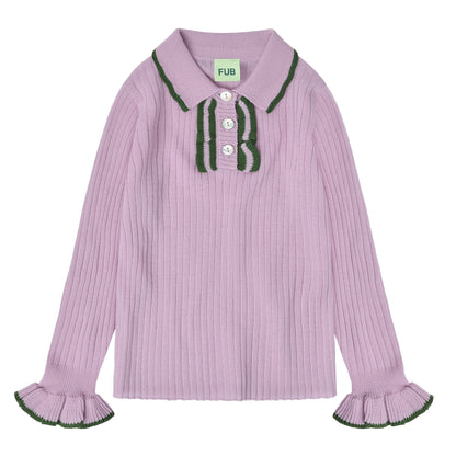 [Fub] Frill Polo - Iris