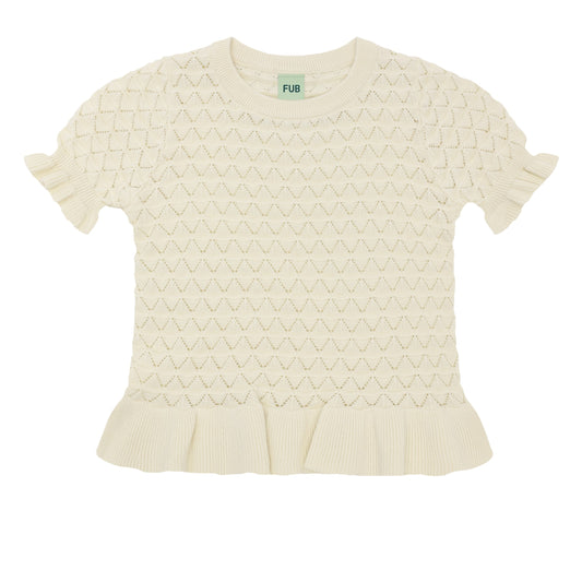 [Fub] Pointelle Tee - Ecru