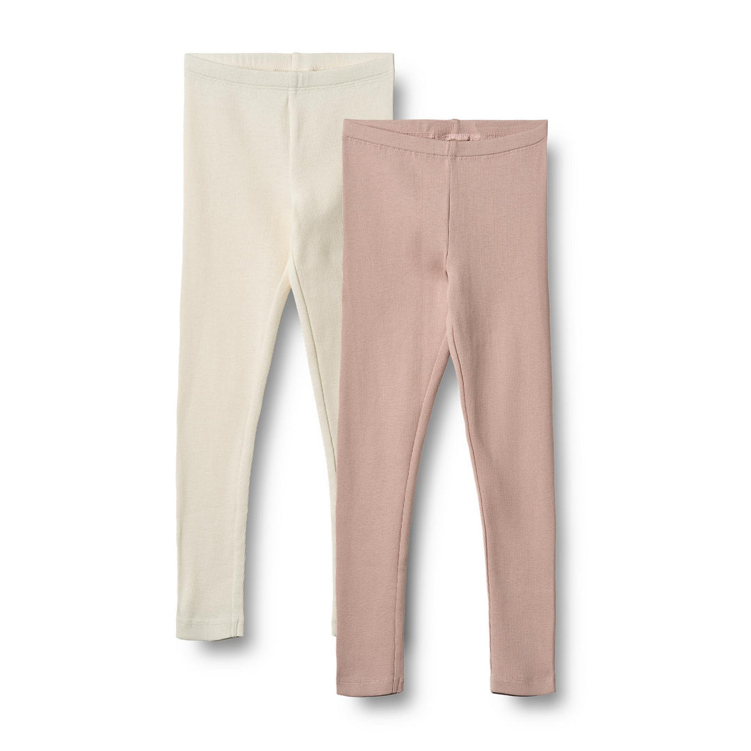 [Wheat] 2 Leggings Jules - Rose Powder