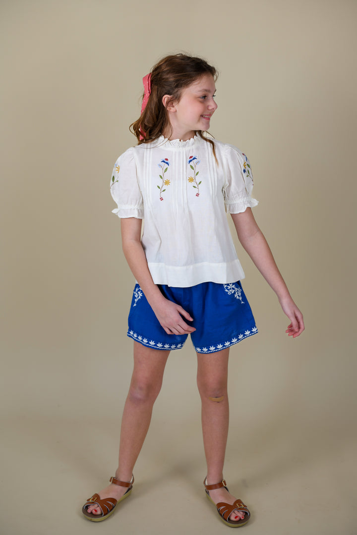 [Lali Kids] Paperbag Shorts - Aegean Blue