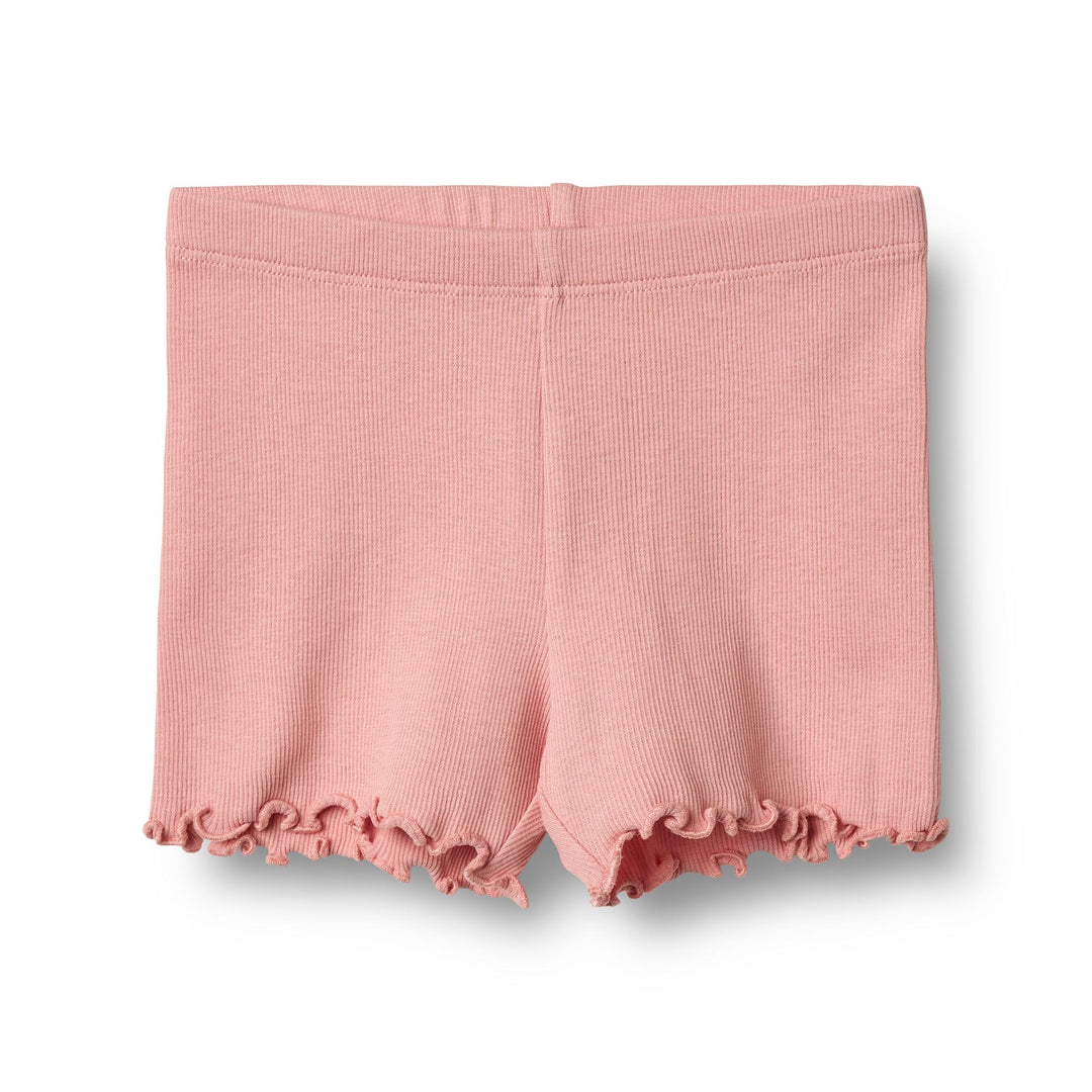 [Wheat] Rib Shorts Sine - Rose