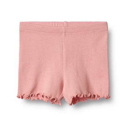 [Wheat] Rib Shorts Sine - Rose