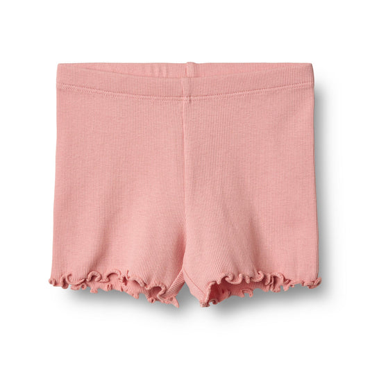 [Wheat] Rib Shorts Sine - Rose