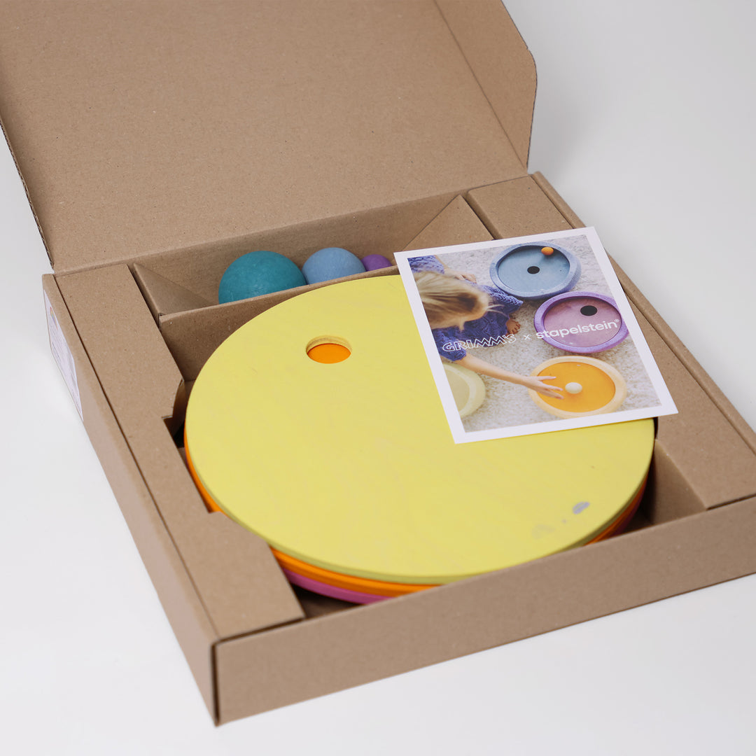 GRIMM’S x Stapelstein®- Rolling Discs Warm Pastel