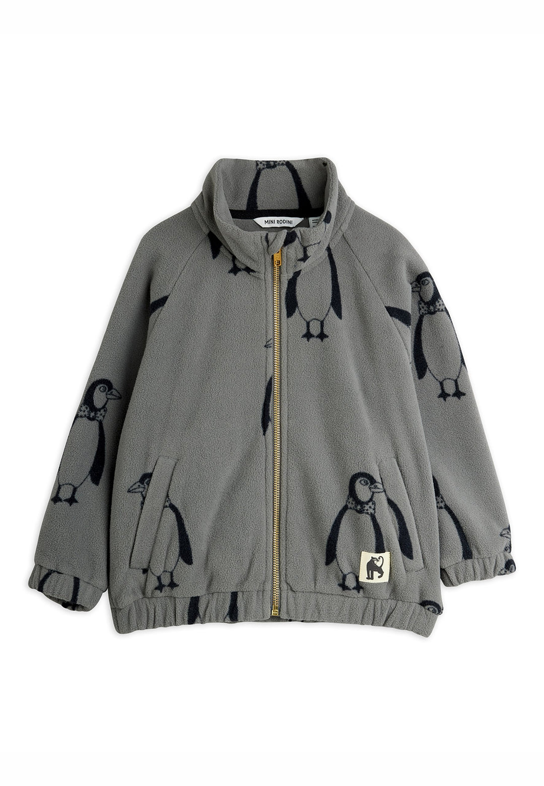 [Mini Rodini] Penguin Fleece Jacket- Grey