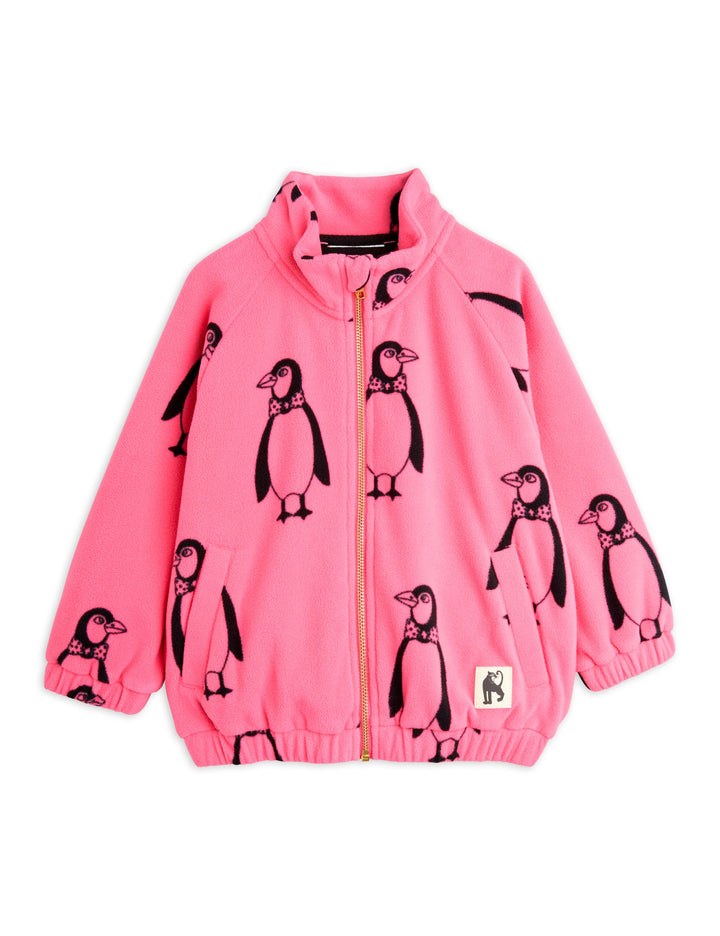 [Mini Rodini] Penguin Fleece Jacket- Pink