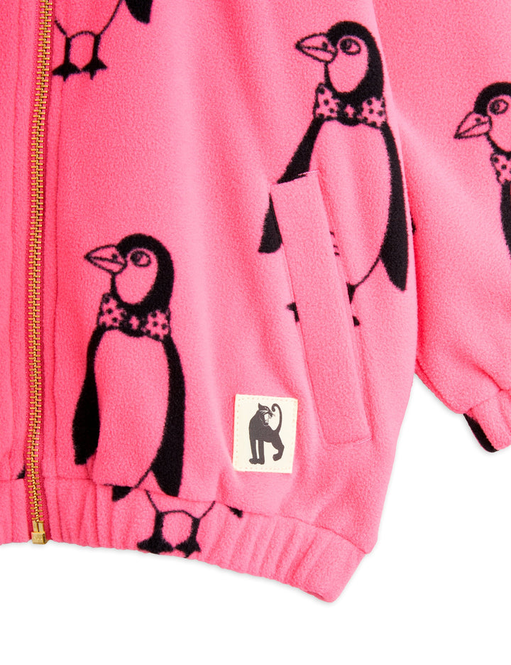 [Mini Rodini] Penguin Fleece Jacket- Pink