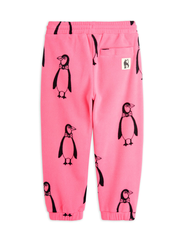 [Mini Rodini] Penguin Fleece Pants - Pink