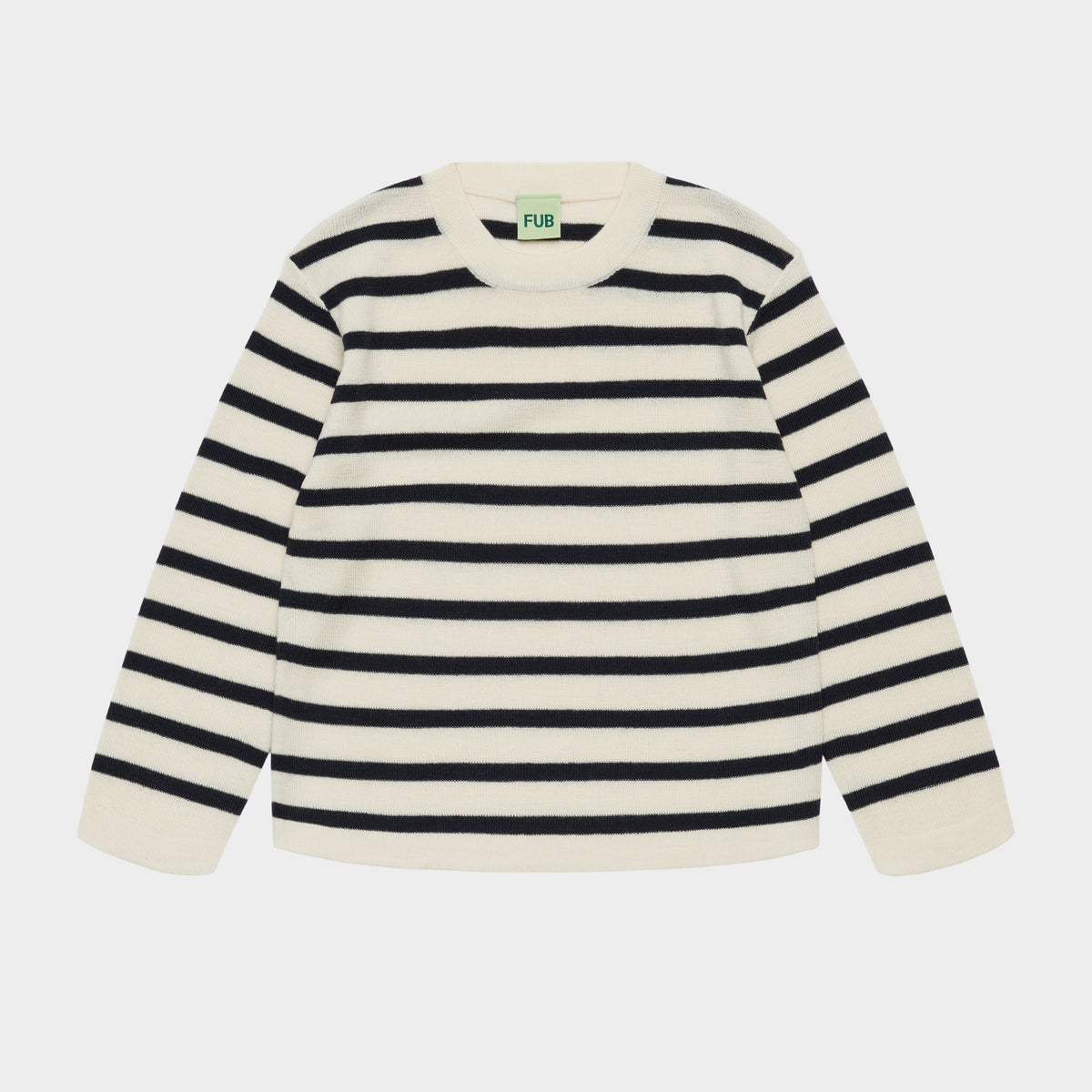 [Fub]Longsleeve Tee - Ecru/Navy