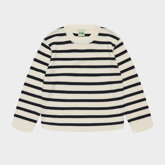 [Fub]Longsleeve Tee - Ecru/Navy