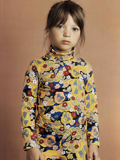 [Mini Rodini] Flowers Aop Turtleneck - Multi