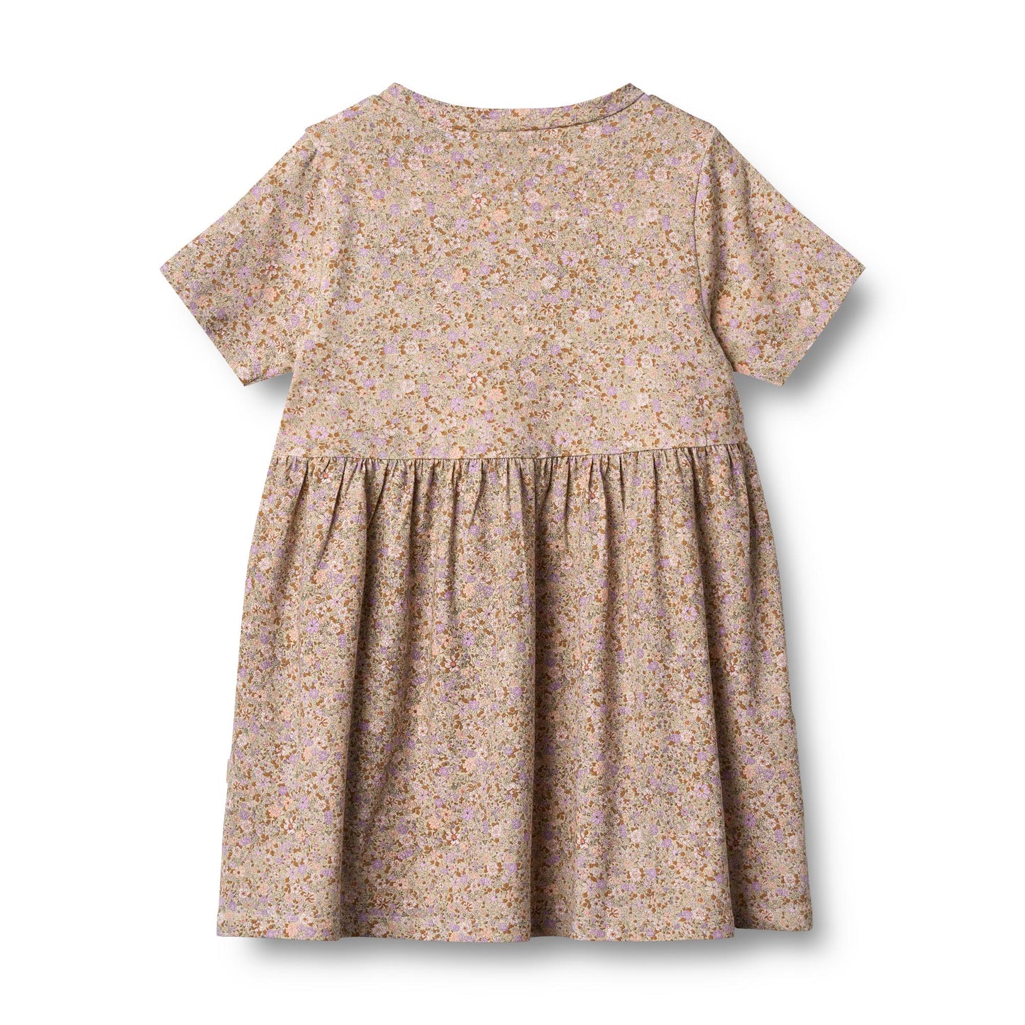 [Wheat] Jersey Dress Anna - Lilac Flower meadow