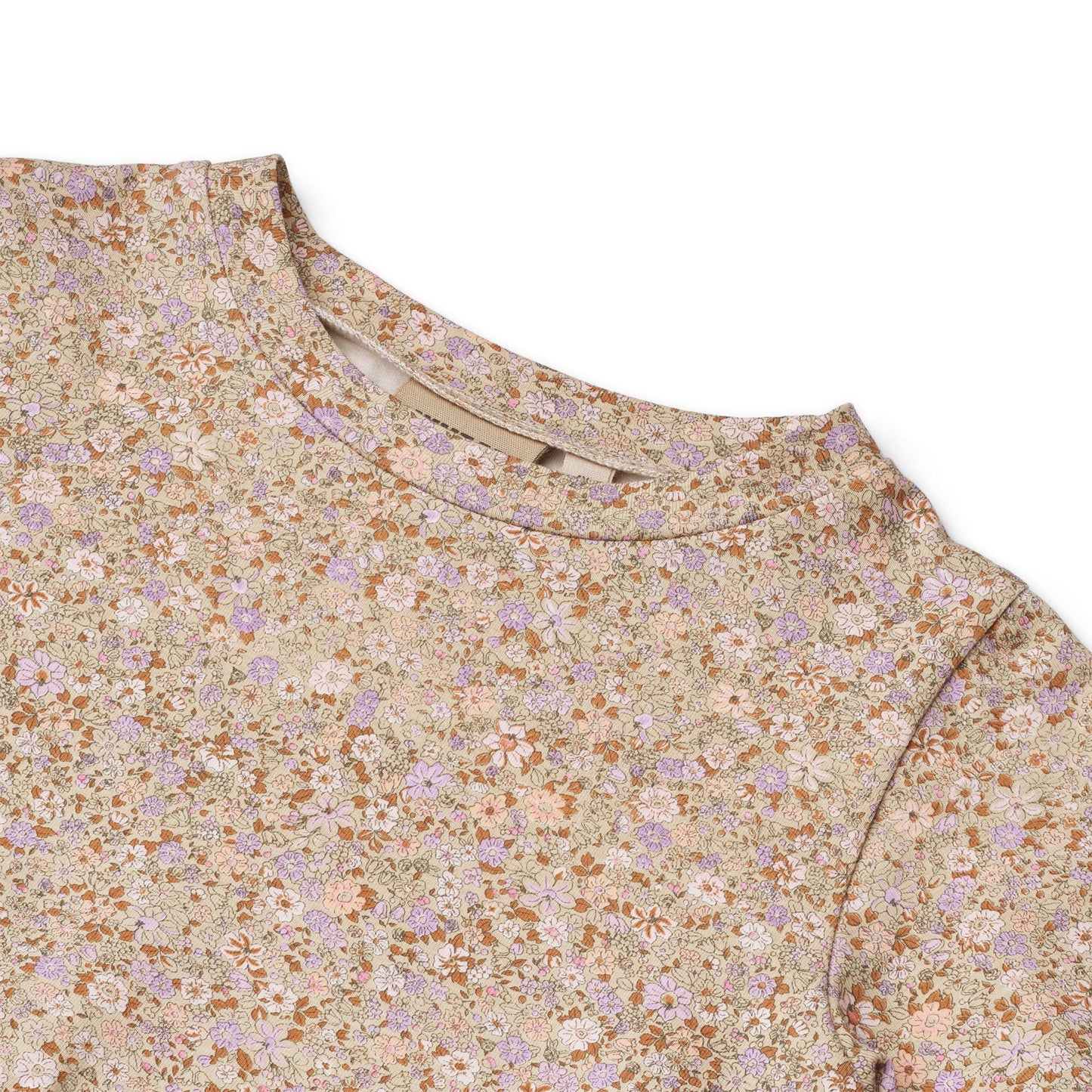 [Wheat] Jersey Dress Anna - Lilac Flower meadow