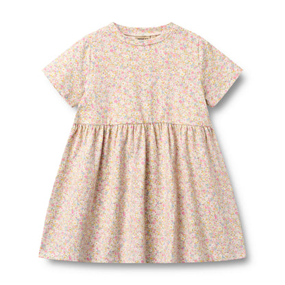 [Wheat] Jersey Dress Anna - Blush Flower Meadow