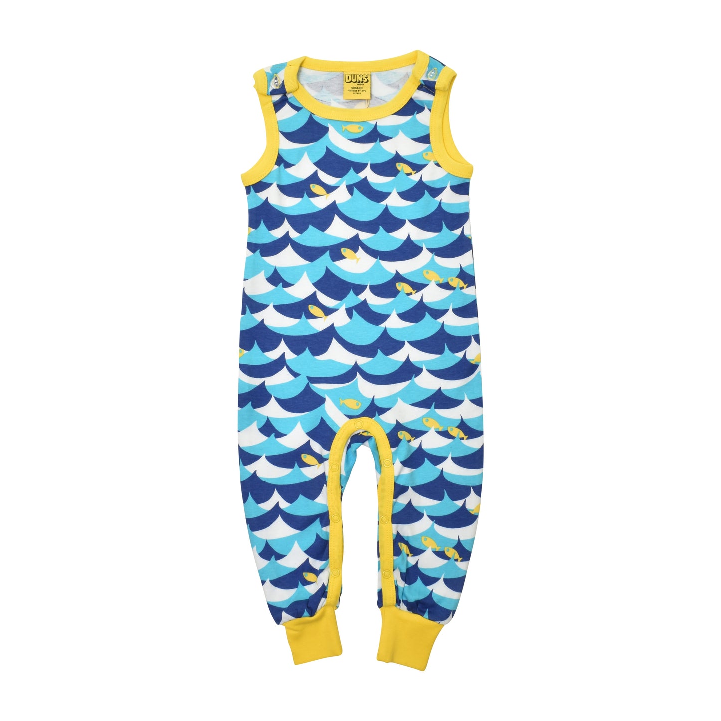 [DUNS Sweden] Dungaree -Wave and Fish Blue