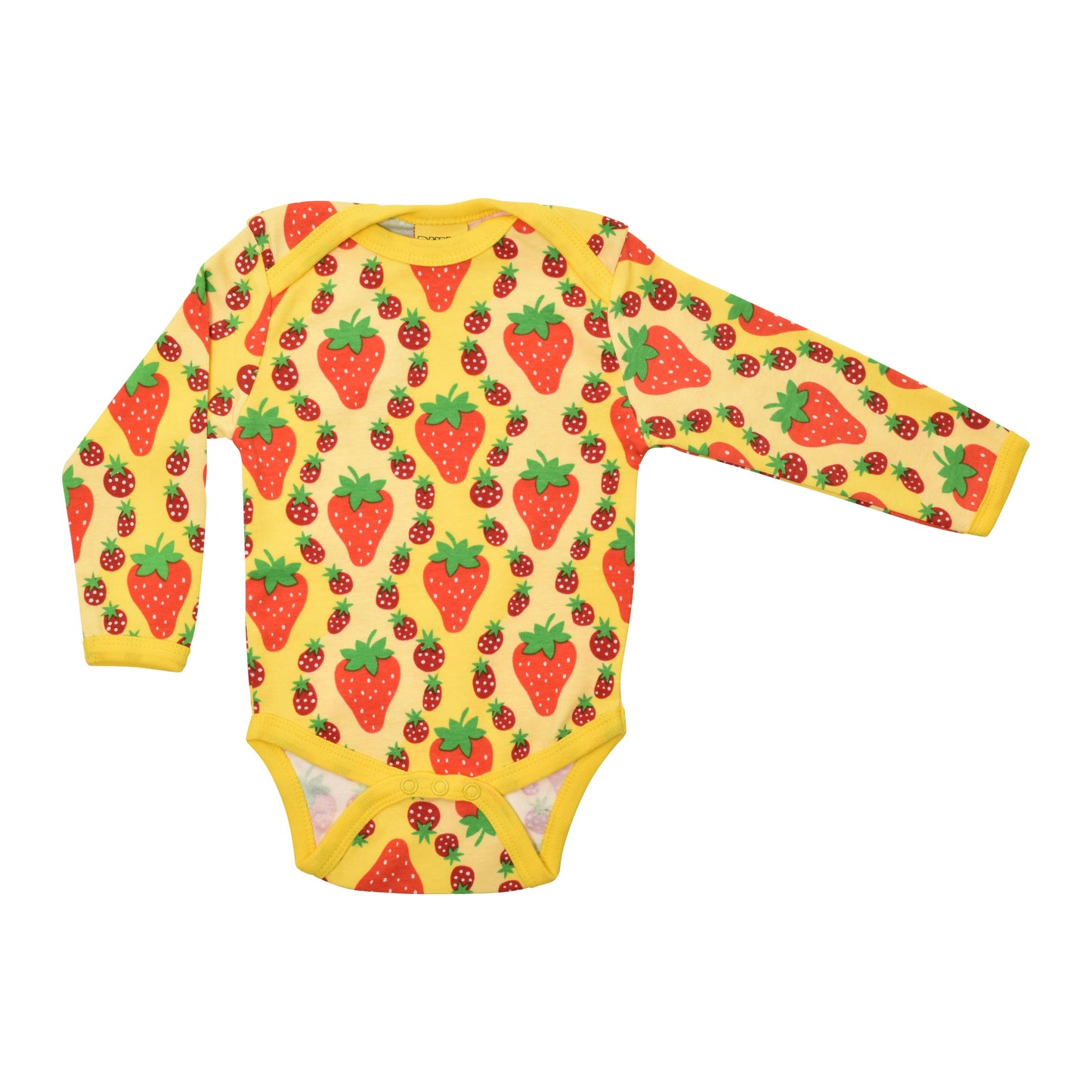 [DUNS Sweden]Long Sleeve Napneck Body - Strawberries Yellow