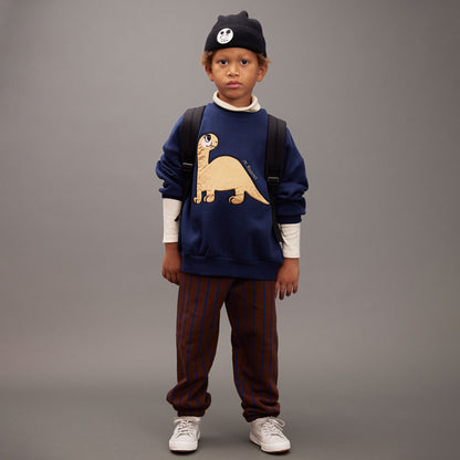 [Mini Rodini] Dino application sweatshirt - Blue
