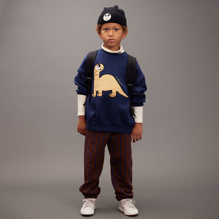 [Mini Rodini] Dino application sweatshirt - Blue