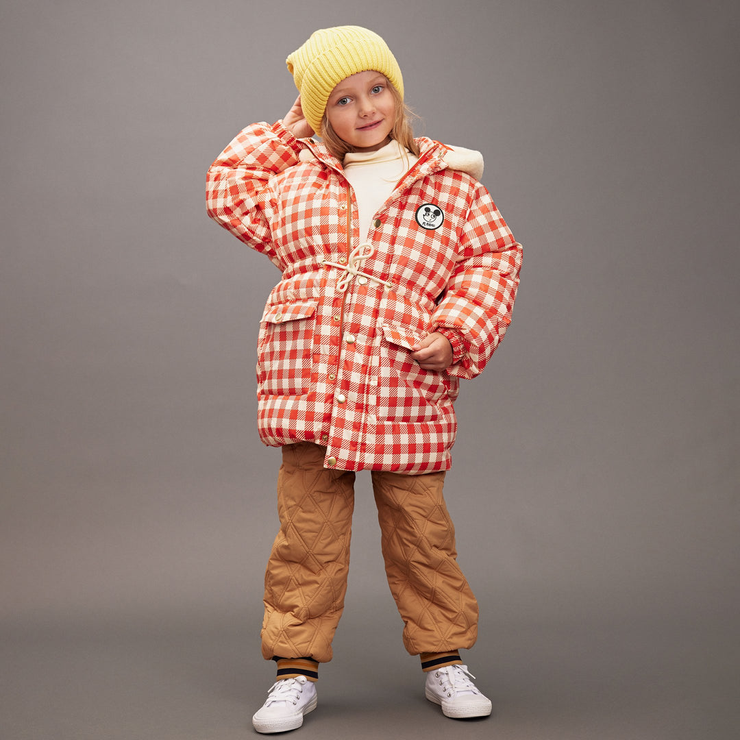 [Mini Rodini] Ritzratz Patch Gingham Aop Heavy Puffer - Red