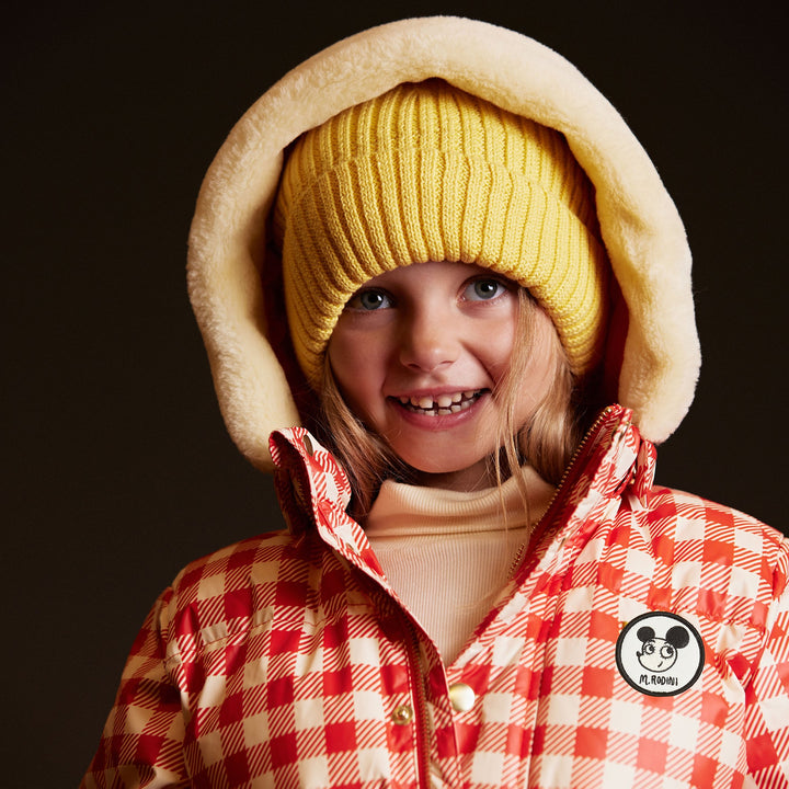 [Mini Rodini] Ritzratz Patch Gingham Aop Heavy Puffer - Red