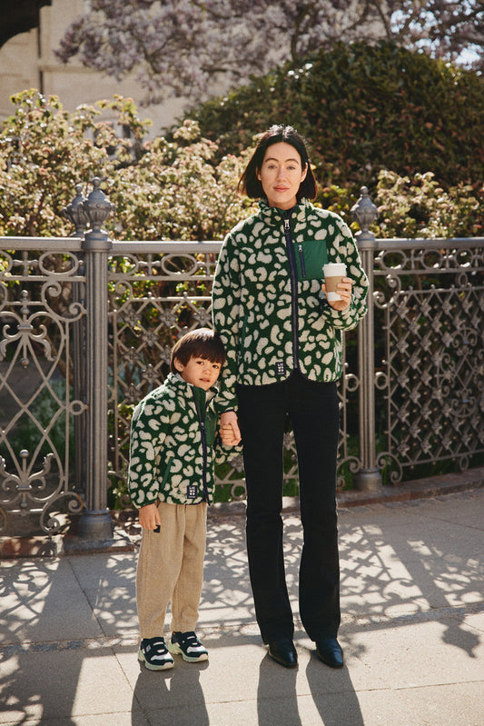 [Liewood]Nolan Pile Jacket -  Mega leo / Garden green