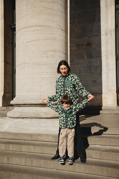[Liewood]Nolan Pile Jacket -  Mega leo / Garden green