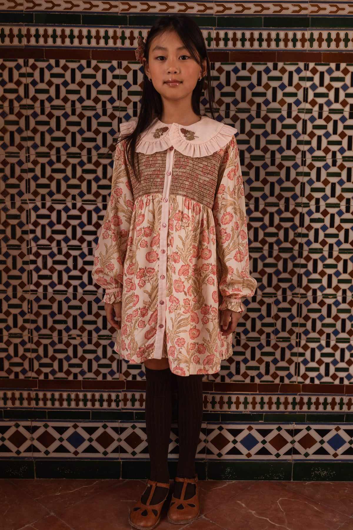 [Bachaa]Augustine Dress -Promenade enchantée print