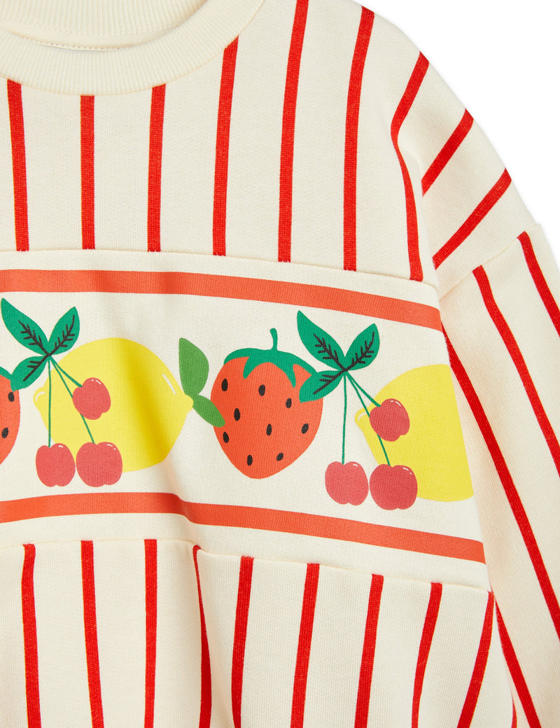 [Mini Rodini] Fruits border stripe sweatshirt multi