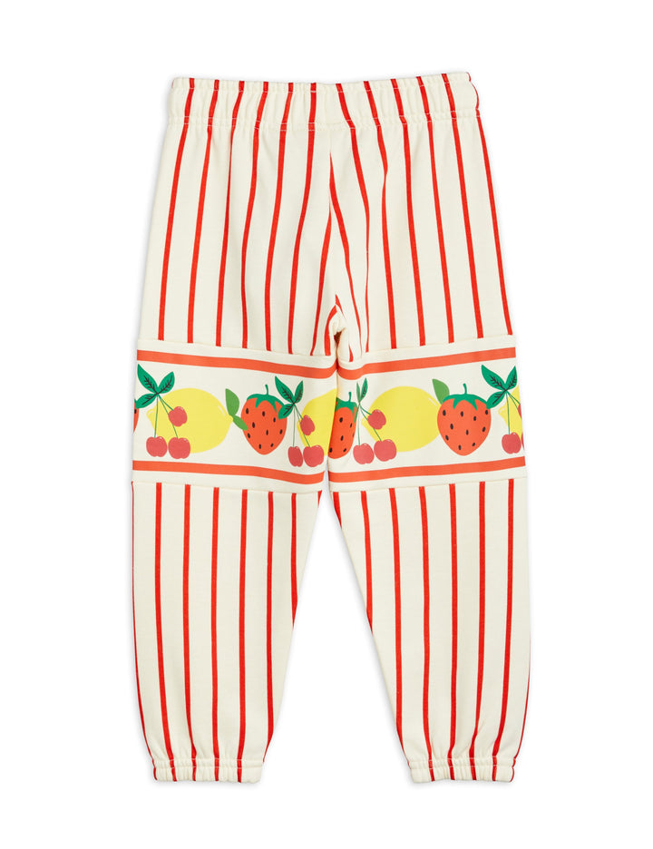 [Mini Rodini] Fruits border stripe sweatpants multi