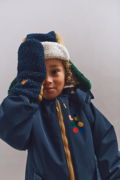 [Liewood] Grethe Pile Gloves - Classic navy multi mix