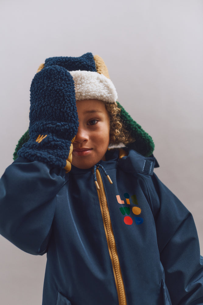 [Liewood] Grethe Pile Gloves - Classic navy multi mix