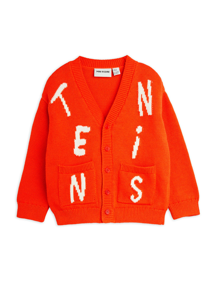 [Mini Rodini] Tennis Knitted Cardigan - Red