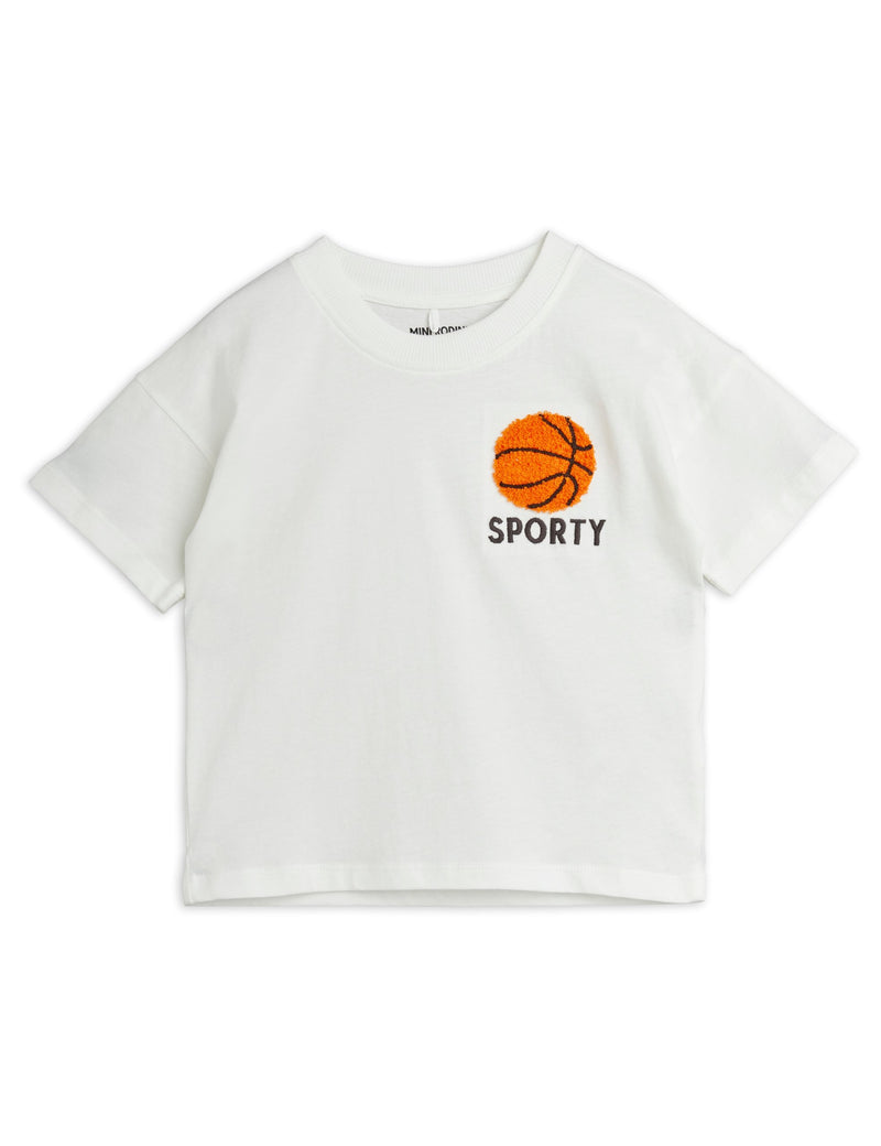 [Mini Rodini] Basketball Chenille SS Tee - White