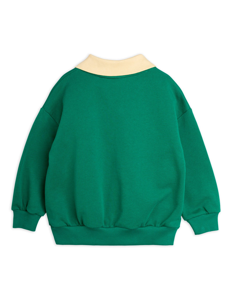 [Mini Rodini] Tennis Application Collar Sweatshirt - Green