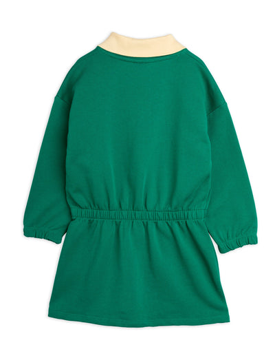 [Mini Rodini] Tennis Application Collar Sweatdress - Green