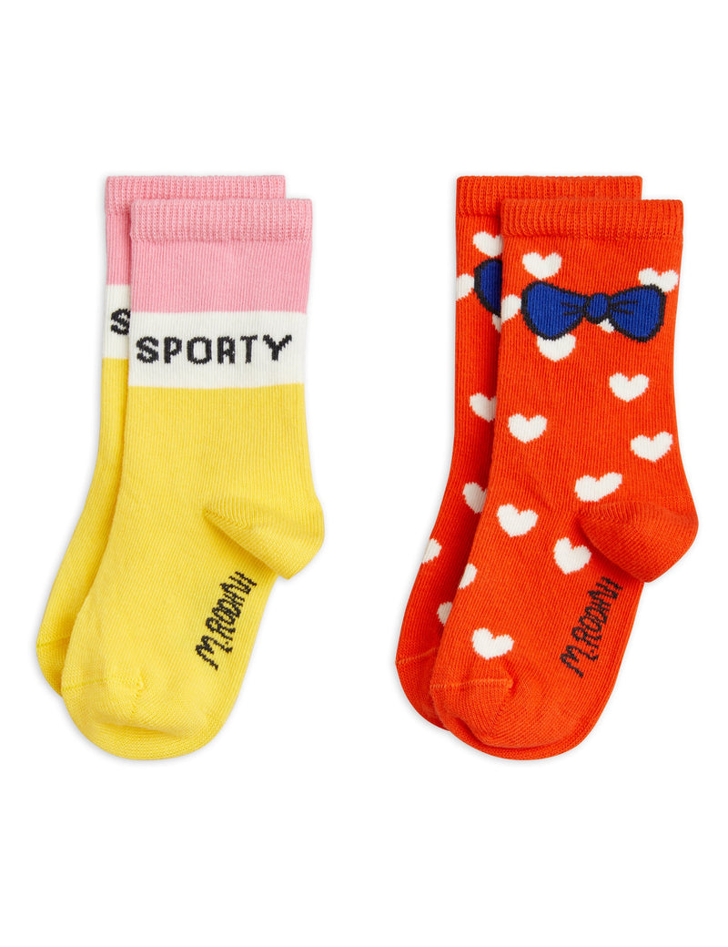 [Mini Rodini] Sporty 2-Pack Socks - Multi