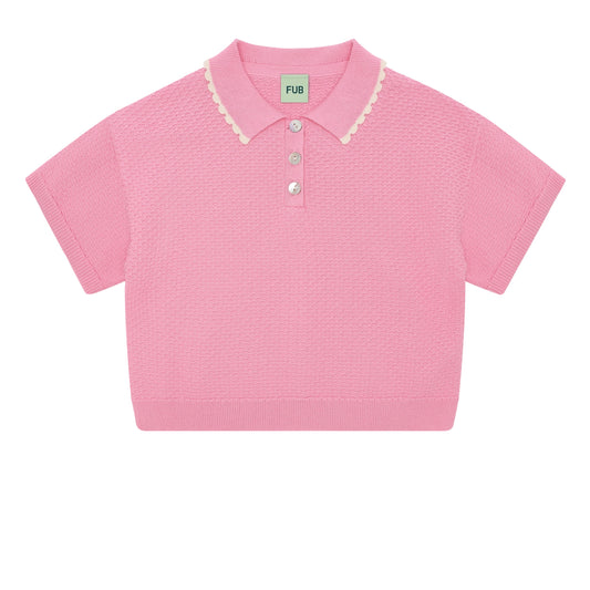 [Fub] Pique Oversize Polo - Candy