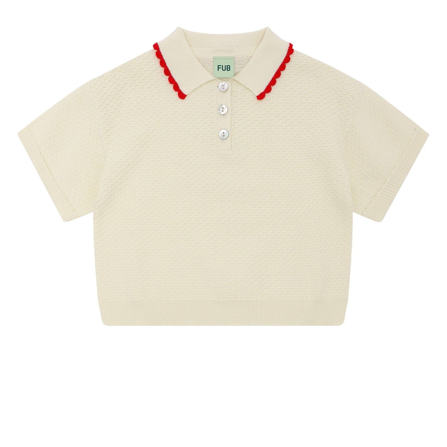 [Fub] Pique Oversize Polo - Ecru