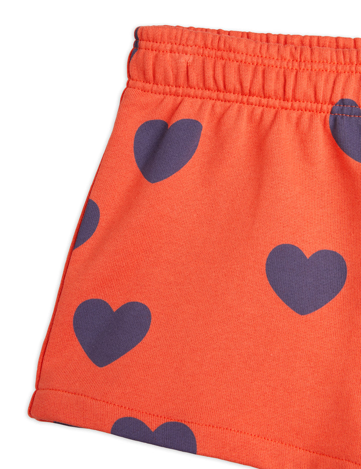 [Mini Rodini] Hearts Aop Sweatshorts - Red